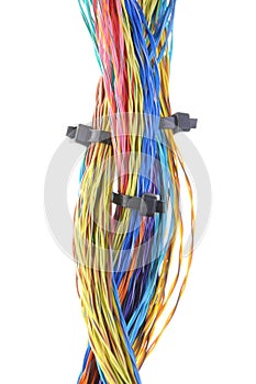 Bundle of cables with cable ties