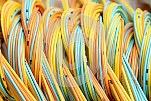 Colored cable and wires in electrical network