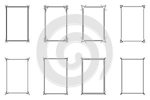 Bundle of decorative frames. Set 7