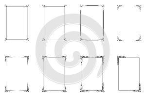 Bundle of decorative frames. Set 9