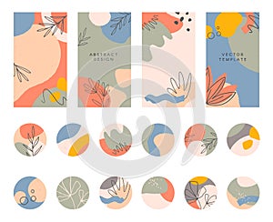 Bundle of editable insta story templates and highlights covers