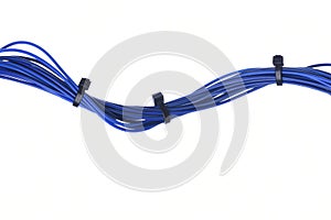 Bundle electric cable with cable ties wire