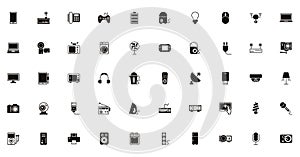 Bundle of electronics devices icons