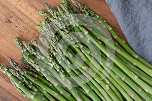 A Bundle of Fresh Green Asparagus Stalks