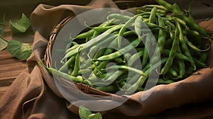 bundle of fresh green beans