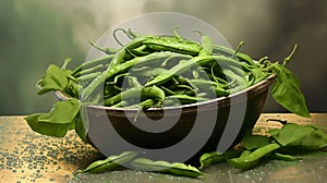 bundle of fresh green beans