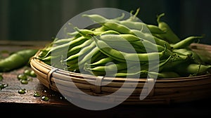 bundle of fresh green beans