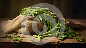 bundle of fresh green beans