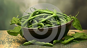 bundle of fresh green beans