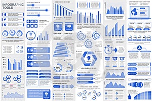 Bundle infographic elements data visualization info graphics.