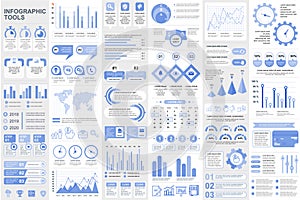 Bundle infographic elements data visualization info graphics.