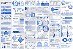 Bundle infographic elements data visualization info graphics.