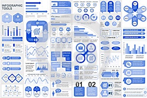 Bundle infographic elements data visualization info graphics.