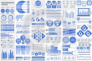 Bundle infographic elements data visualization info graphics.