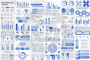 Bundle infographic elements data visualization info graphics.