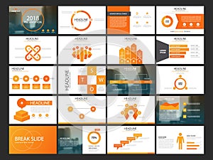 Bundle infographic elements presentation template. business annual report, brochure, leaflet, advertising flyer, corporate marketi