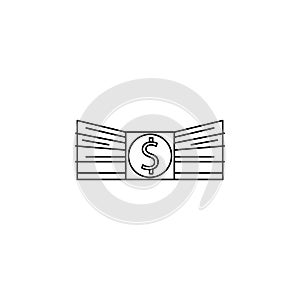 bundle of money icon. Element of banking icon for mobile concept and web apps. Thin line icon for website design and development,