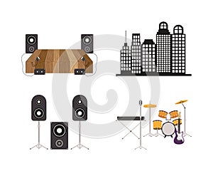 Bundle of musical band icons