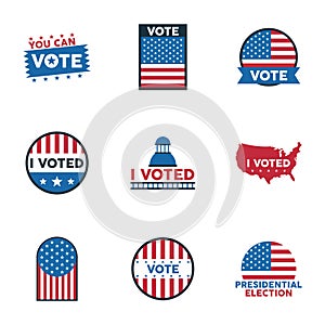 Bundle of nine usa presidential election icons