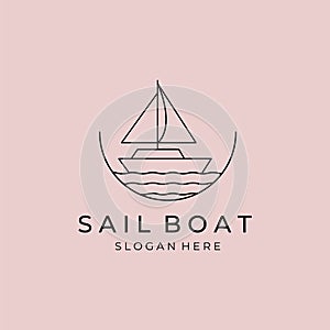 bundle of paper boat line art logo vector minimal symbol illustration design