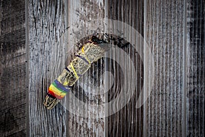 Bundle of Sage for Smudging with ash