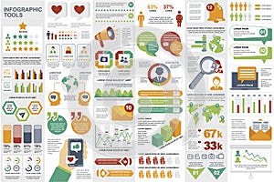 Bundle social media infographic elements