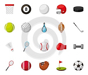 bundle of sports equipment icons