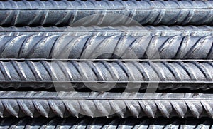 Bundle of steel reinforcement bars