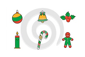 6-bundle template of christmas element