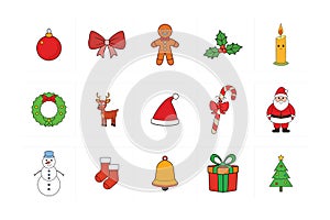 15-bundle template of christmas element