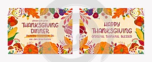 Bundle of Thanksgiving dinner templates