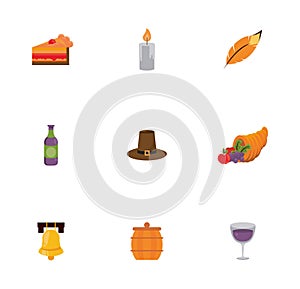 Bundle of thanksgiving set icons