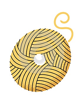 Bundle of uncooked, dry spaghetti