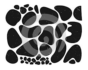 Bundle of vector hand drawn organic shapes,natural forms and textures.Freehand drawings