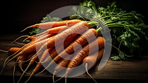 A bundle of vibrant carrots