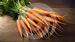 A bundle of vibrant carrots