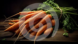 A bundle of vibrant carrots