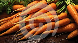 A bundle of vibrant carrots