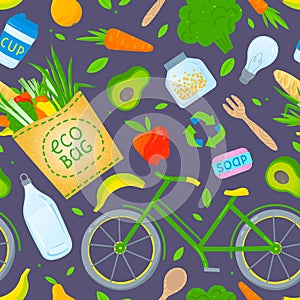 Bundle of zero waste vector illustrations and pattern