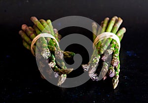 Bundled asparagus