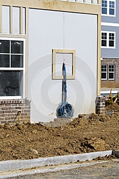 Bundled Wiring Going Into A New Construction Apartment Complex