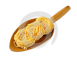 Bundles of spaghetti pasta