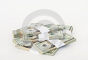 Bundles of Twenty Dollar Bills