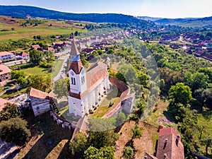 Bunesti Fortified Church in the Saxon Village Bunesti Transylvania Romania