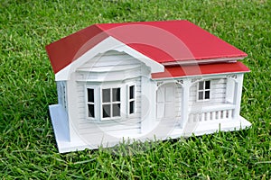 Bungalow villa house model in Australian or New Zealand NZ Victorian style - side view