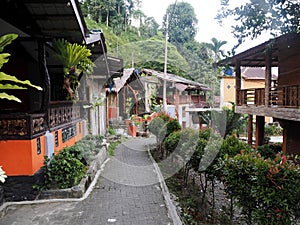 One Bungalows above Lau Bohorok River, Bukit Lawang Sumatra, Indonesia