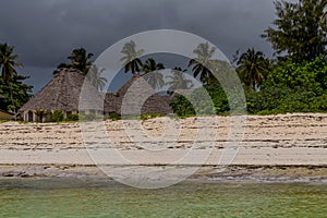 Bungalows on the afrikan beach