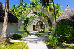 Bungalows and pathway