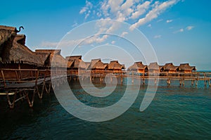 Bungalows in a romantic resort photo