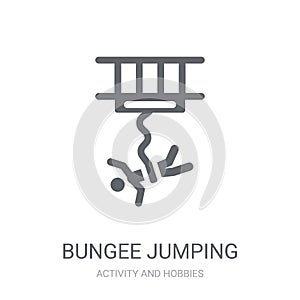 Bungee jumping icon. Trendy Bungee jumping logo concept on white